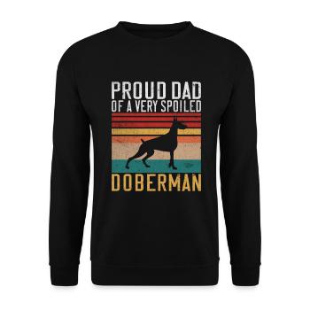 Doberman Gifts - Unisex Pullover - Schwarz - Vorne - Alina (178cm) & Michal (187cm)