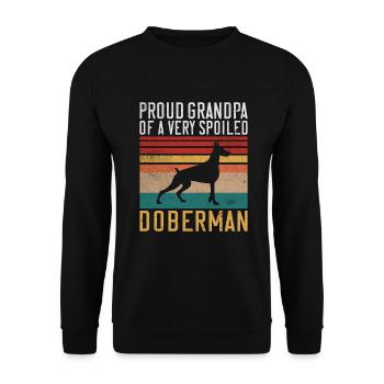 Doberman Gifts - Unisex Pullover - Schwarz - Vorne - Alina (178cm) & Michal (187cm)