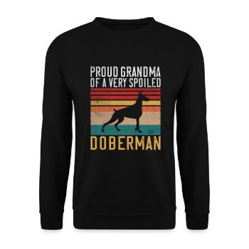 Cadeaux Doberman - Sweat-shirt Unisexe - noir - Devant - Alina (178cm) & Michal (187cm)