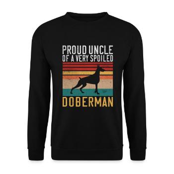 Doberman Gifts - Unisex Pullover - Schwarz - Vorne - Alina (178cm) & Michal (187cm)