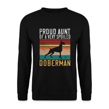 Cadeaux Doberman - Sweat-shirt Unisexe - noir - Devant - Alina (178cm) & Michal (187cm)