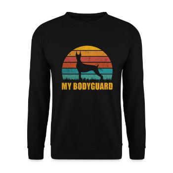 Doberman Gifts - Unisex Pullover - Schwarz - Vorne - Alina (178cm) & Michal (187cm)