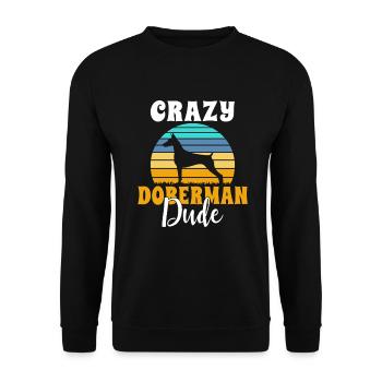 Doberman Gifts - Unisex Pullover - Schwarz - Vorne - Alina (178cm) & Michal (187cm)