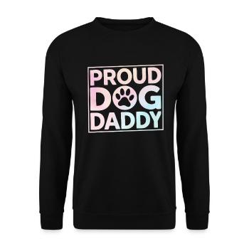 Dog Dad Gifts for Men - Unisex Pullover - Schwarz - Vorne - Alina (178cm) & Michal (187cm)