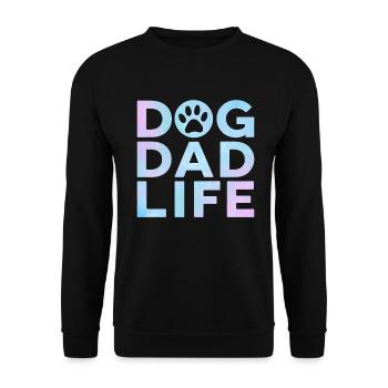 Dog Dad Gifts for Men - Unisex Pullover - Schwarz - Vorne - Alina (178cm) & Michal (187cm)