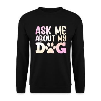 Dog Dad Gifts for Men - Unisex Pullover - Schwarz - Vorne - Alina (178cm) & Michal (187cm)
