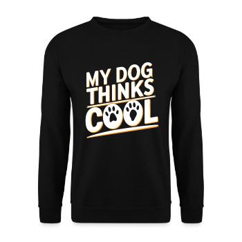 Dog Dad Gifts for Men - Unisex Pullover - Schwarz - Vorne - Alina (178cm) & Michal (187cm)