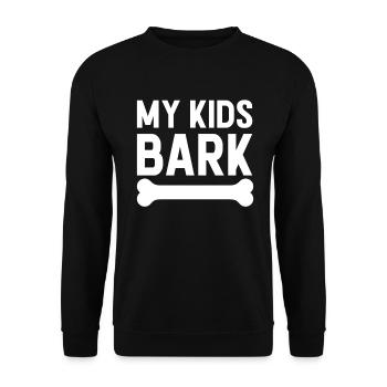 Dog Dad Gifts for Men - Unisex Pullover - Schwarz - Vorne - Alina (178cm) & Michal (187cm)