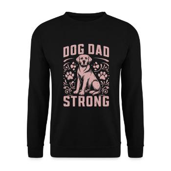 Dog Dad Gifts for Men - Unisex Pullover - Schwarz - Vorne - Alina (178cm) & Michal (187cm)