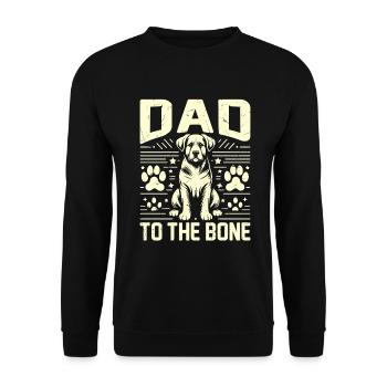 Dog Dad Gifts for Men - Unisex Pullover - Schwarz - Vorne - Alina (178cm) & Michal (187cm)