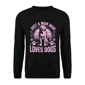 Dog Dad Gifts for Men - Unisex Pullover - Schwarz - Vorne - Alina (178cm) & Michal (187cm)