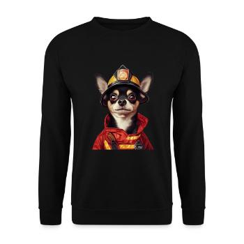 Chihuahua - Unisex Pullover - Schwarz - Vorne - Alina (178cm) & Michal (187cm)