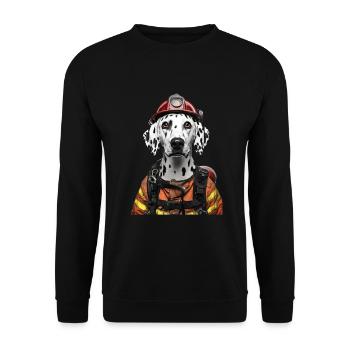 Dalmatiner - Unisex Pullover - Schwarz - Vorne - Alina (178cm) & Michal (187cm)