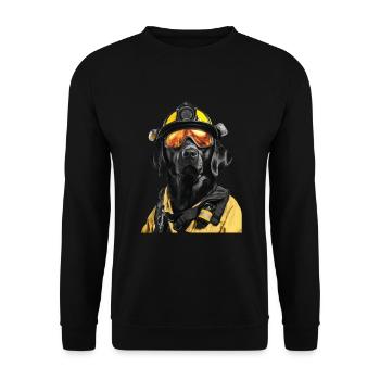 Labrador Retriever - Unisex Pullover - Schwarz - Vorne - Alina (178cm) & Michal (187cm)