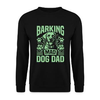 Dog Dad Gifts for Men - Unisex Pullover - Schwarz - Vorne - Alina (178cm) & Michal (187cm)