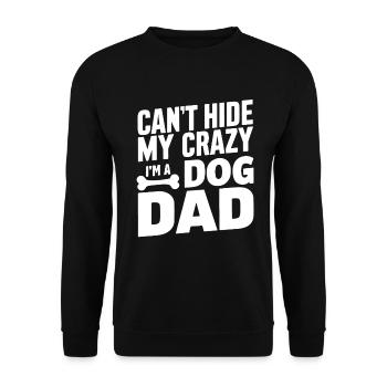 Dog Dad Gifts for Men - Unisex Pullover - Schwarz - Vorne - Alina (178cm) & Michal (187cm)