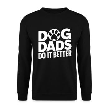 Dog Dad Gifts for Men - Unisex Pullover - Schwarz - Vorne - Alina (178cm) & Michal (187cm)