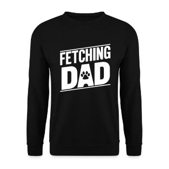 Dog Dad Gifts for Men - Unisex Pullover - Schwarz - Vorne - Alina (178cm) & Michal (187cm)