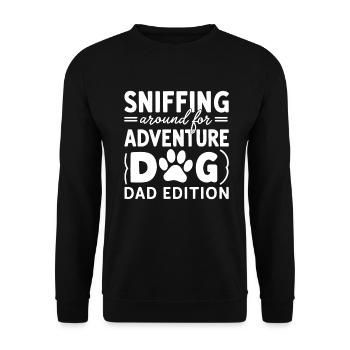 Dog Dad Gifts for Men - Unisex Pullover - Schwarz - Vorne - Alina (178cm) & Michal (187cm)