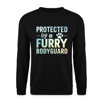 Dog Dad Gifts for Men - Unisex Pullover - Schwarz - Vorne - Alina (178cm) & Michal (187cm)