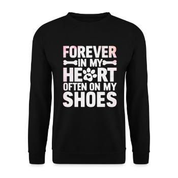 Dog Dad Gifts for Men - Unisex Pullover - Schwarz - Vorne - Alina (178cm) & Michal (187cm)