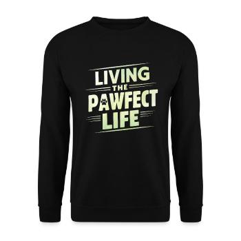 Dog Dad Gifts for Men - Unisex Pullover - Schwarz - Vorne - Alina (178cm) & Michal (187cm)