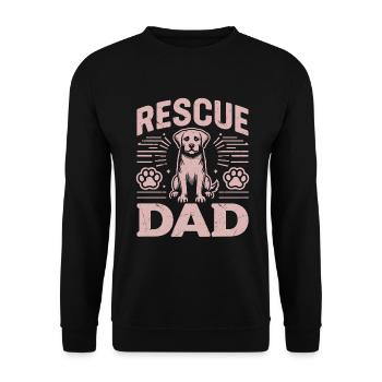 Dog Dad Gifts for Men - Unisex Pullover - Schwarz - Vorne - Alina (178cm) & Michal (187cm)