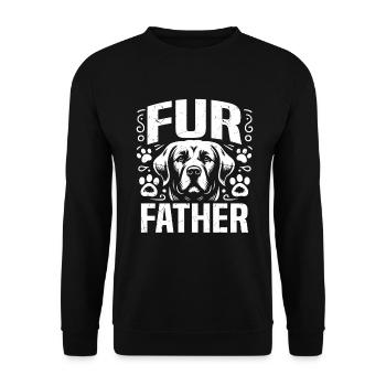 Dog Dad Gifts for Men - Unisex Pullover - Schwarz - Vorne - Alina (178cm) & Michal (187cm)