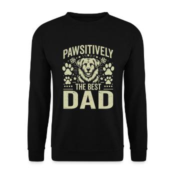 Dog Dad Gifts for Men - Unisex Pullover - Schwarz - Vorne - Alina (178cm) & Michal (187cm)