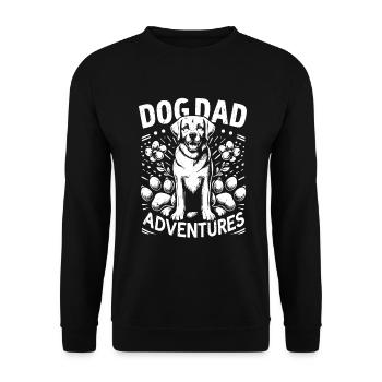 Dog Dad Gifts for Men - Unisex Pullover - Schwarz - Vorne - Alina (178cm) & Michal (187cm)