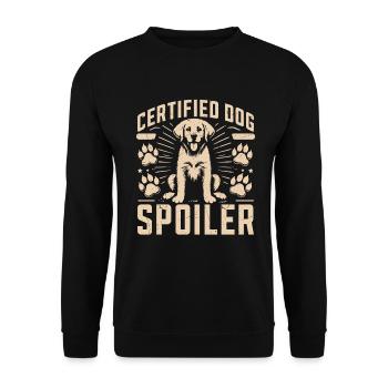 Dog Dad Gifts for Men - Unisex Pullover - Schwarz - Vorne - Alina (178cm) & Michal (187cm)