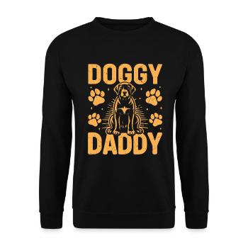 Dog Dad Gifts for Men - Unisex Pullover - Schwarz - Vorne - Alina (178cm) & Michal (187cm)