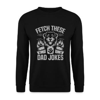 Dog Dad Gifts for Men - Unisex Pullover - Schwarz - Vorne - Alina (178cm) & Michal (187cm)