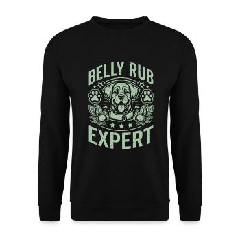Dog Dad Gifts for Men - Unisex Pullover - Schwarz - Vorne - Alina (178cm) & Michal (187cm)