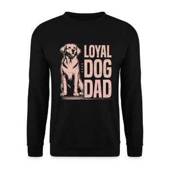 Dog Dad Gifts for Men - Unisex Pullover - Schwarz - Vorne - Alina (178cm) & Michal (187cm)