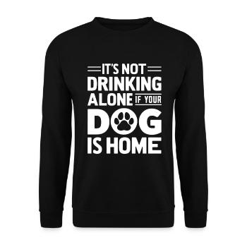 Dog Dad Gifts for Men - Unisex Pullover - Schwarz - Vorne - Alina (178cm) & Michal (187cm)