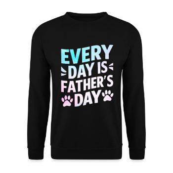 Dog Dad Gifts for Men - Unisex Pullover - Schwarz - Vorne - Alina (178cm) & Michal (187cm)