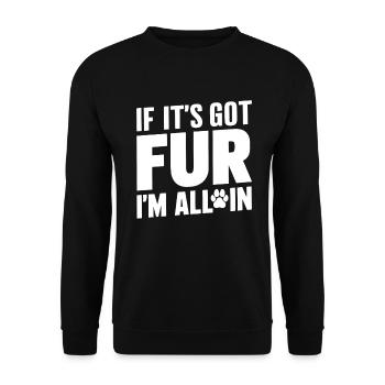 Dog Dad Gifts for Men - Unisex Pullover - Schwarz - Vorne - Alina (178cm) & Michal (187cm)