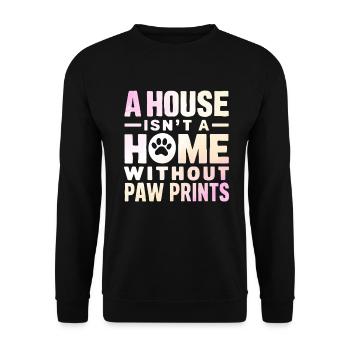 Dog Dad Gifts for Men - Unisex Pullover - Schwarz - Vorne - Alina (178cm) & Michal (187cm)