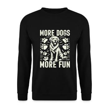 Dog Dad Gifts for Men - Unisex Pullover - Schwarz - Vorne - Alina (178cm) & Michal (187cm)
