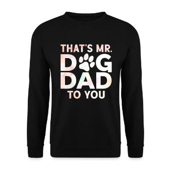 Dog Dad Gifts for Men - Unisex Pullover - Schwarz - Vorne - Alina (178cm) & Michal (187cm)