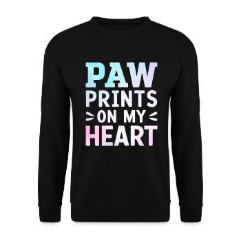 Dog Dad Gifts for Men - Unisex Pullover - Schwarz - Vorne - Alina (178cm) & Michal (187cm)