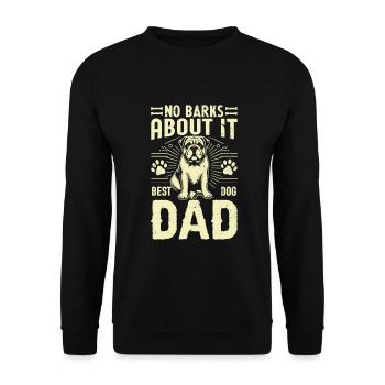 Dog Dad Gifts for Men - Unisex Pullover - Schwarz - Vorne - Alina (178cm) & Michal (187cm)