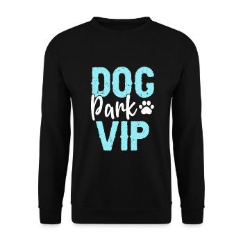 Dog Dad Gifts for Men - Unisex Pullover - Schwarz - Vorne - Alina (178cm) & Michal (187cm)