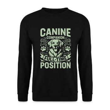 Dog Dad Gifts for Men - Unisex Pullover - Schwarz - Vorne - Alina (178cm) & Michal (187cm)