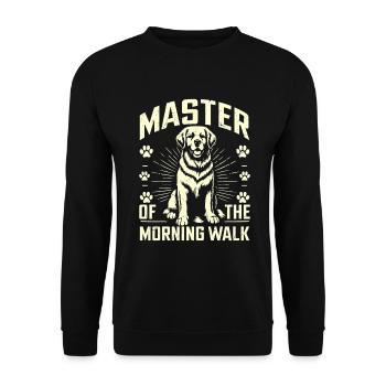Dog Dad Gifts for Men - Unisex Pullover - Schwarz - Vorne - Alina (178cm) & Michal (187cm)