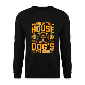 Dog Dad Gifts for Men - Unisex Pullover - Schwarz - Vorne - Alina (178cm) & Michal (187cm)