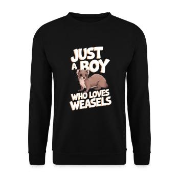 Wiesel - Unisex Pullover - Schwarz - Vorne - Alina (178cm) & Michal (187cm)