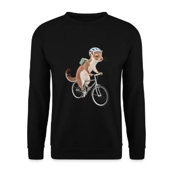 Wiesel - Unisex Pullover - Schwarz - Vorne - Alina (178cm) & Michal (187cm)