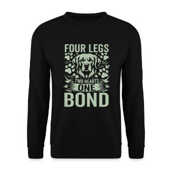 Dog Dad Gifts for Men - Unisex Pullover - Schwarz - Vorne - Alina (178cm) & Michal (187cm)